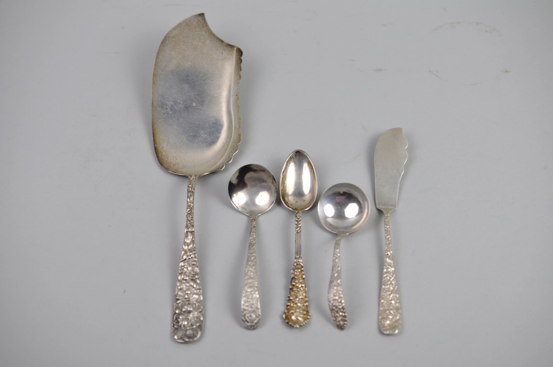 Sterling Silverware w/ Repousse Pattern