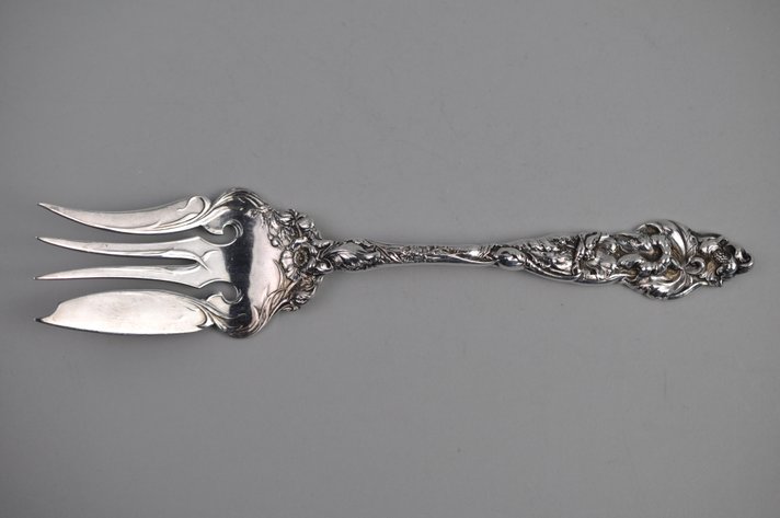 Reed & Barton Les Six Fleurs Pattern Sterling Silver Fork