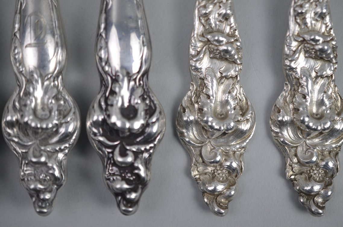 Reed & Barton Les Six Fleurs Sterling Service Set