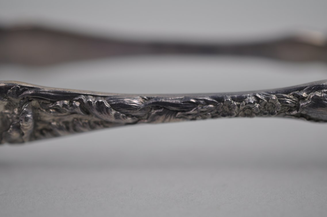 Reed & Barton Les Six Fleurs Sterling Sugar Tongs