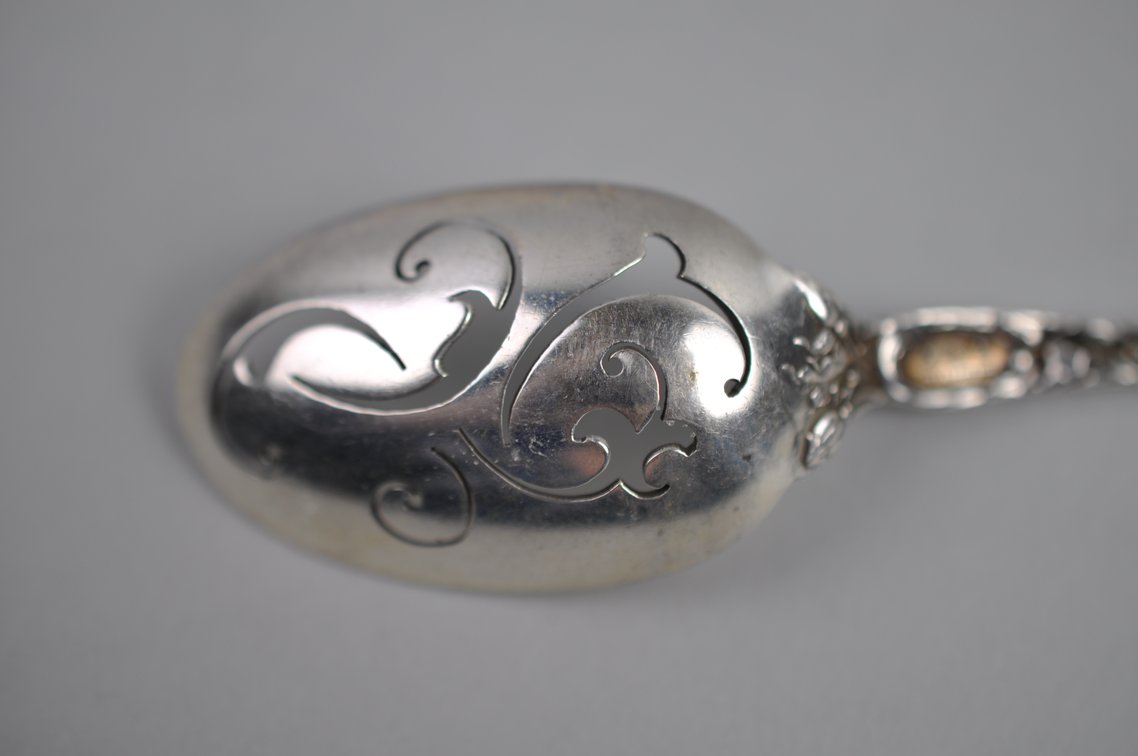 Reed & Barton Les Six Fleurs Sterling Olive Spoon