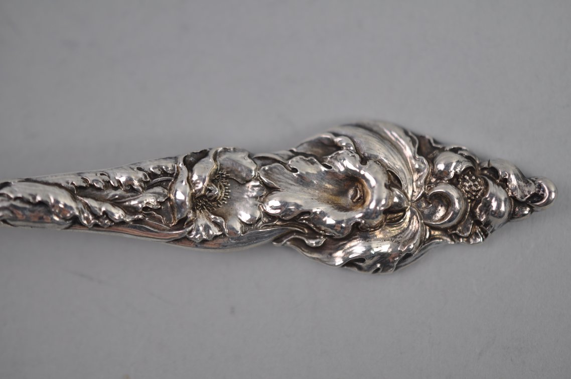 Reed & Barton Les Six Fleurs Sterling Olive Spoon