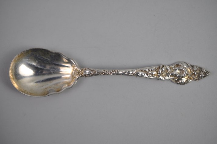 Reed & Barton Les Six Fleurs Sterling Berry Spoon