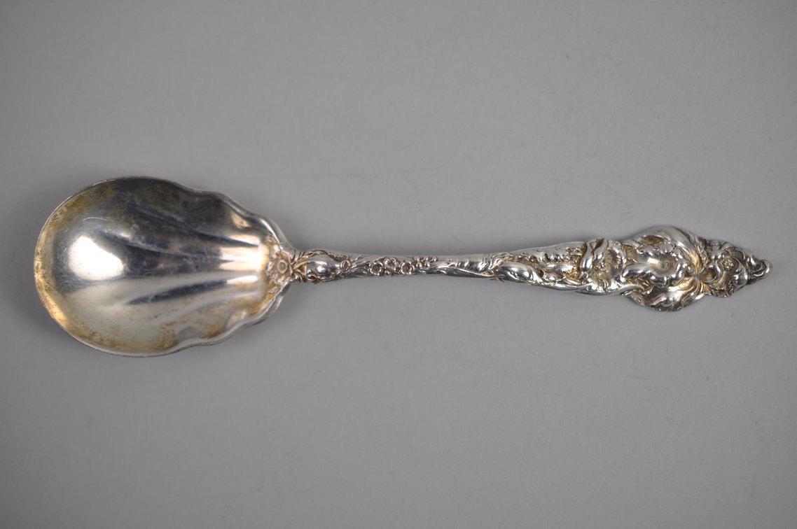 Reed & Barton Les Six Fleurs Sterling Berry Spoon