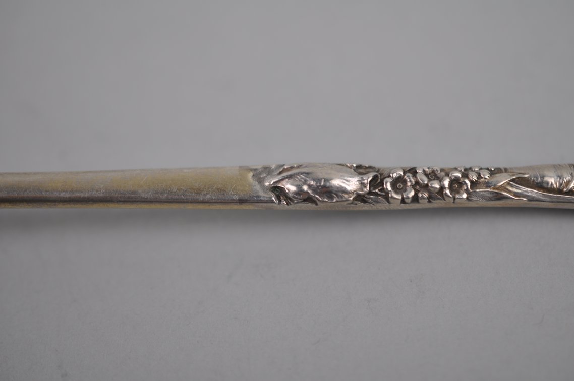 Reed & Barton Les Six Fleurs Sterling Serving Fork