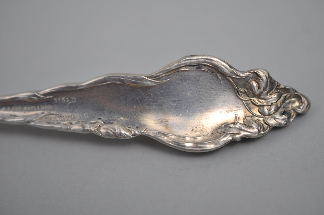 Reed & Barton Les Six Fleurs Sterling Condiment Spoon