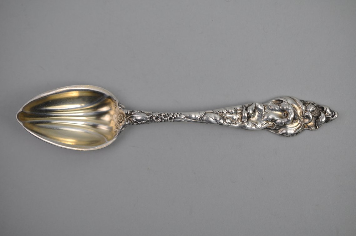 Reed & Barton Les Six Fleurs Sterling Berry Spoon