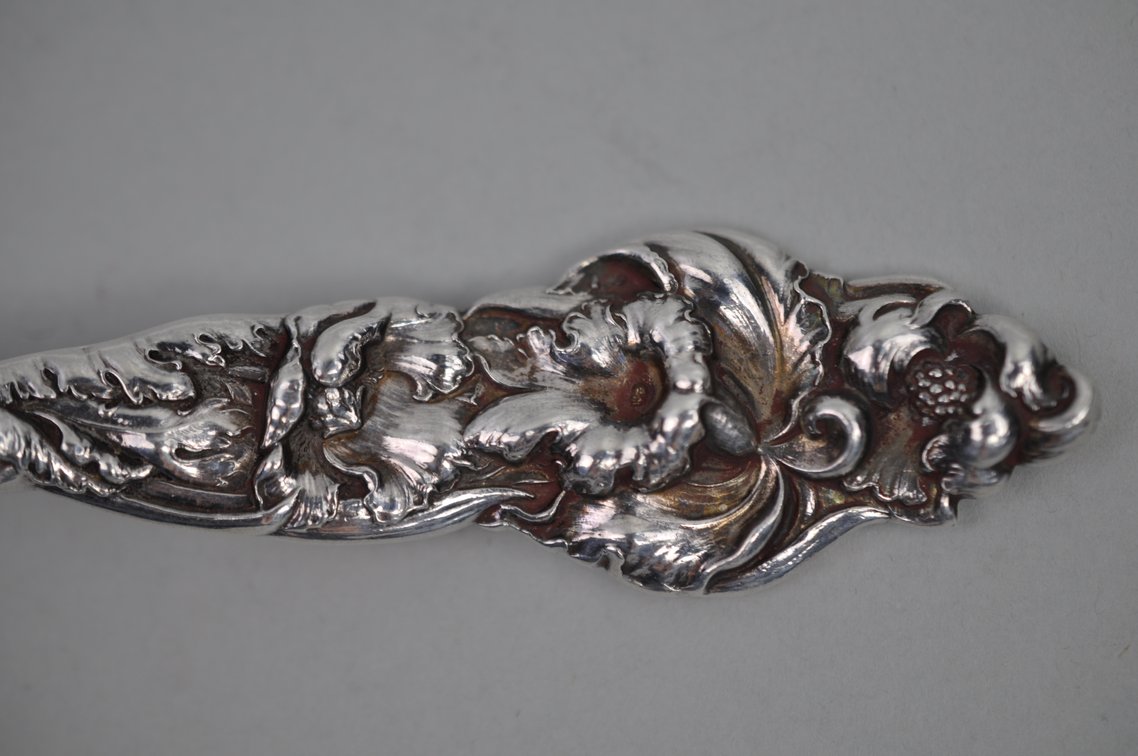 Reed & Barton Les Six Fleurs Sterling Serving Spoon