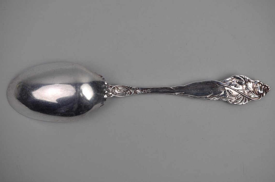 Reed & Barton Les Six Fleurs Sterling Serving Spoon