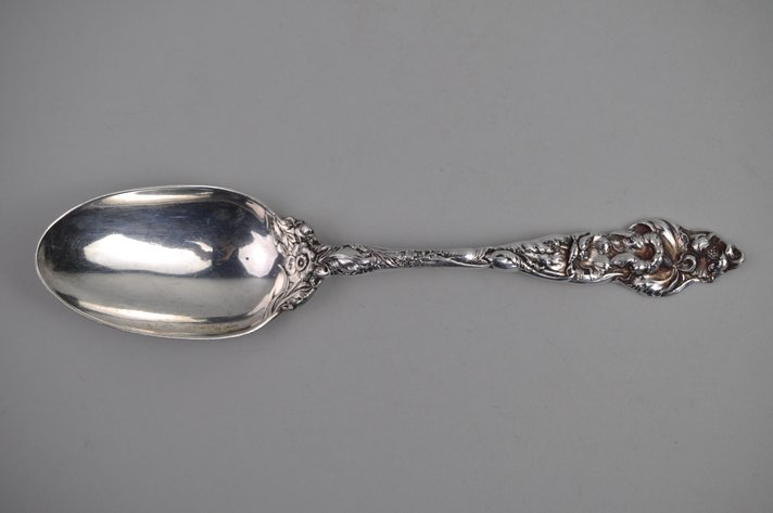 Reed & Barton Les Six Fleurs Sterling Serving Spoon