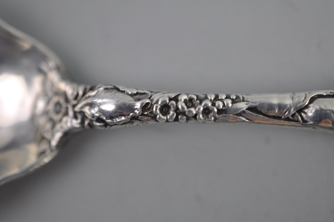 Reed & Barton Les Six Fleurs Sterling Bouillon Spoon