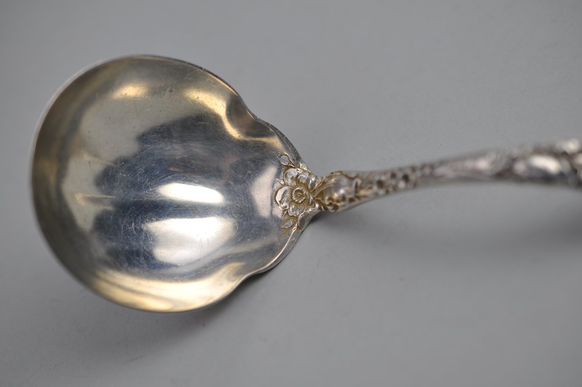 Reed & Barton Les Six Fleurs Sterling Oyster Ladle