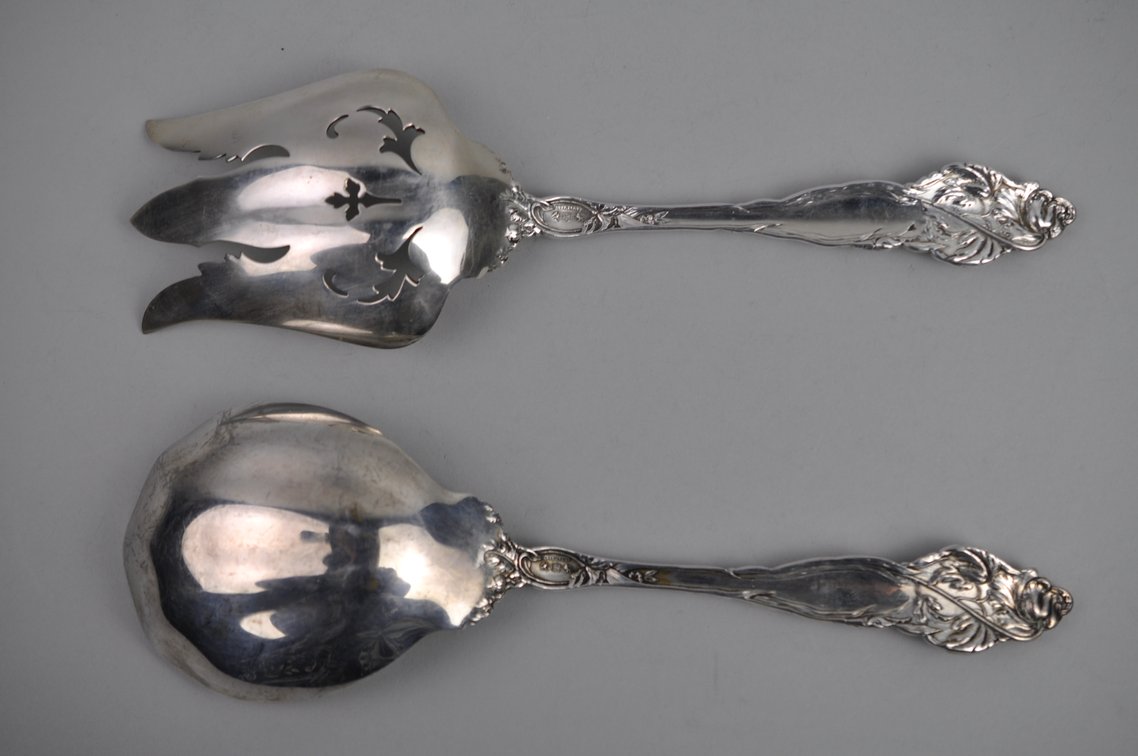 Reed & Barton Les Six Fleurs Sterling Serving Set