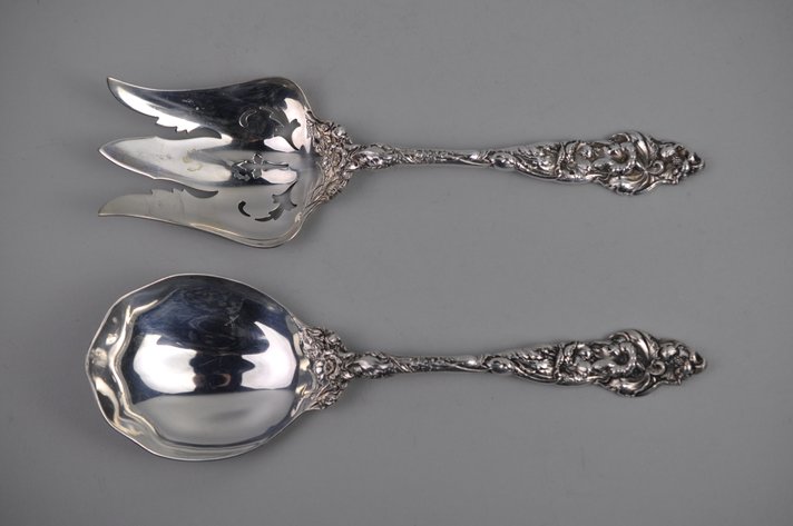 Reed & Barton Les Six Fleurs Sterling Serving Set