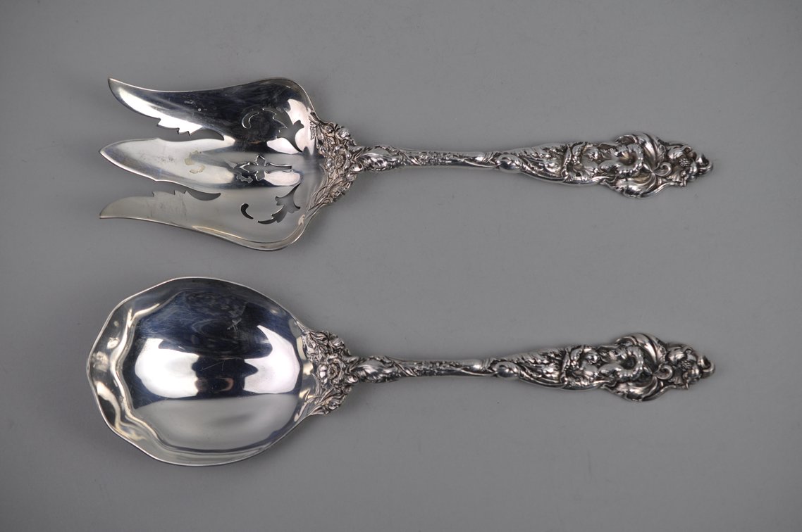 Reed & Barton Les Six Fleurs Sterling Serving Set