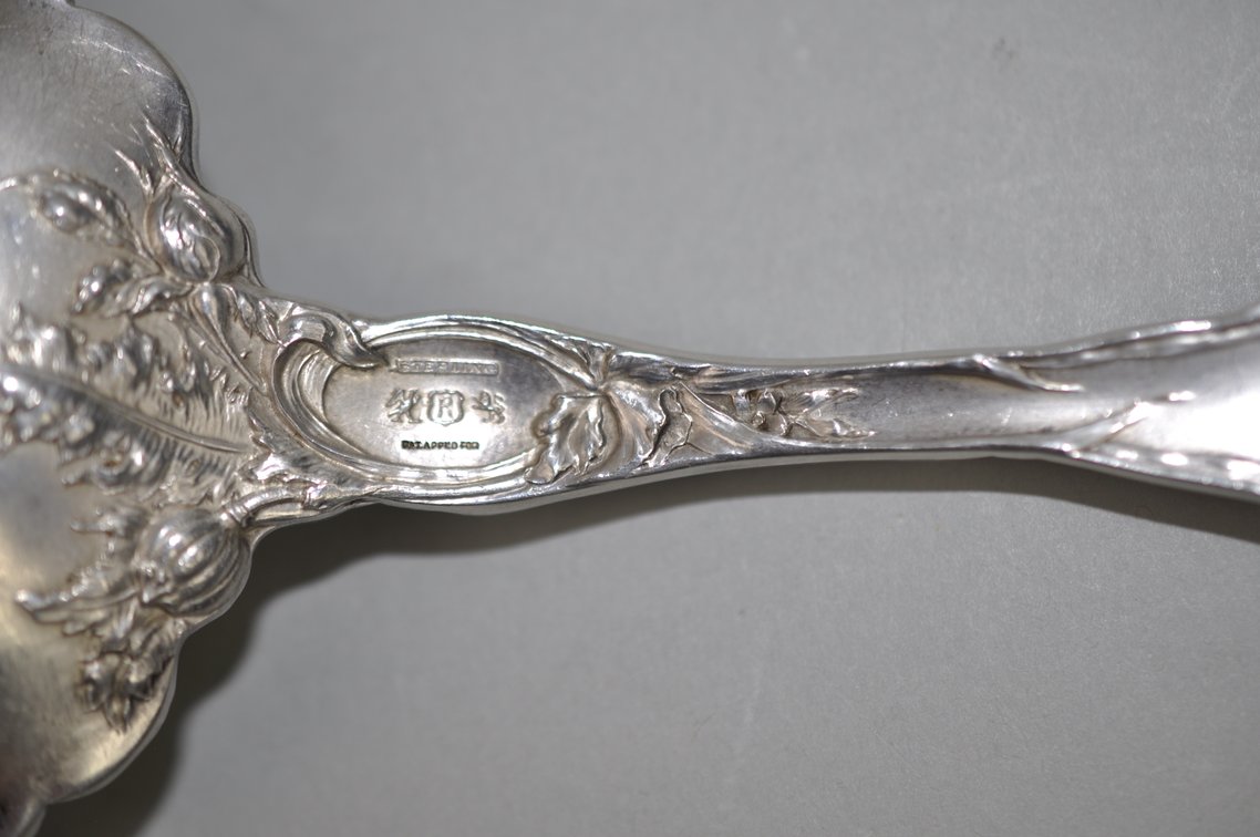 Reed & Barton Les Six Fleurs Sterling Large Berry Spoon