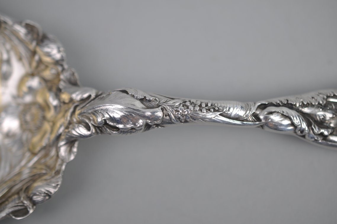 Reed & Barton Les Six Fleurs Sterling Large Berry Spoon