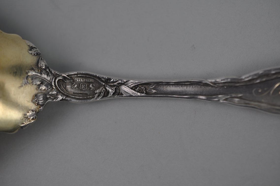 Reed & Barton Les Six Fleurs Sterling Serving Spoon