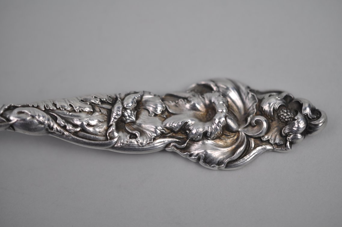 Reed & Barton Les Six Fleurs Sterling Serving Spoon