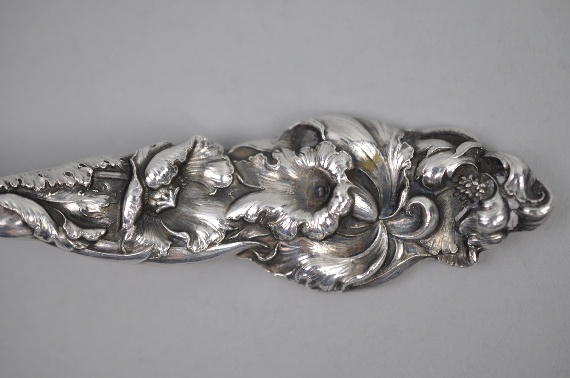 Reed & Barton Les Six Fleurs Sterling Large Berry Spoon