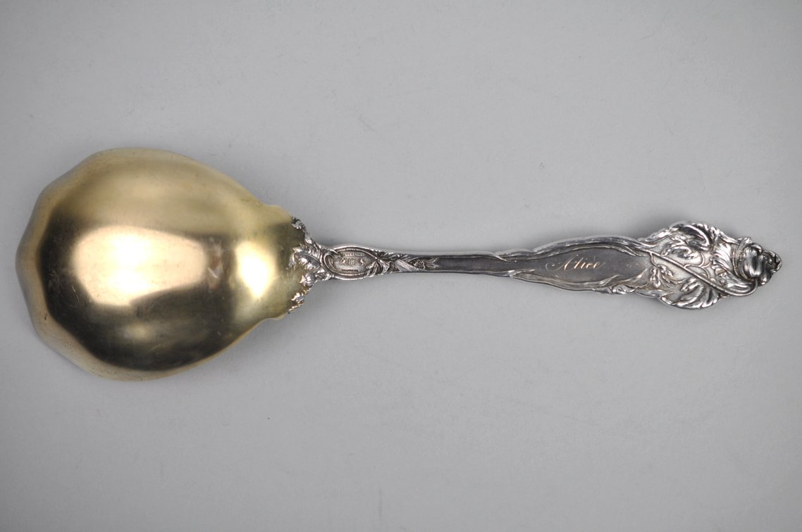 Reed & Barton Les Six Fleurs Sterling Serving Spoon