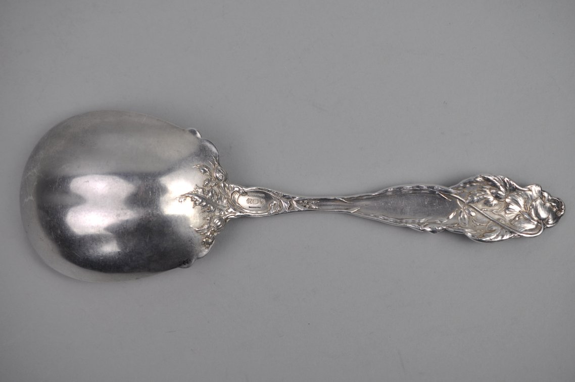 Reed & Barton Les Six Fleurs Sterling Large Berry Spoon