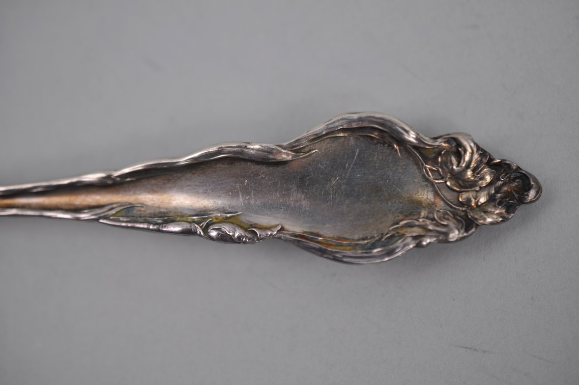 Reed & Barton Les Six Fleurs Sterling Serving Fork