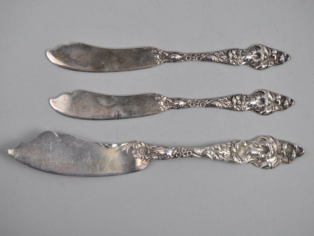 Reed & Barton Les Six Fleurs Sterling Butter Knives