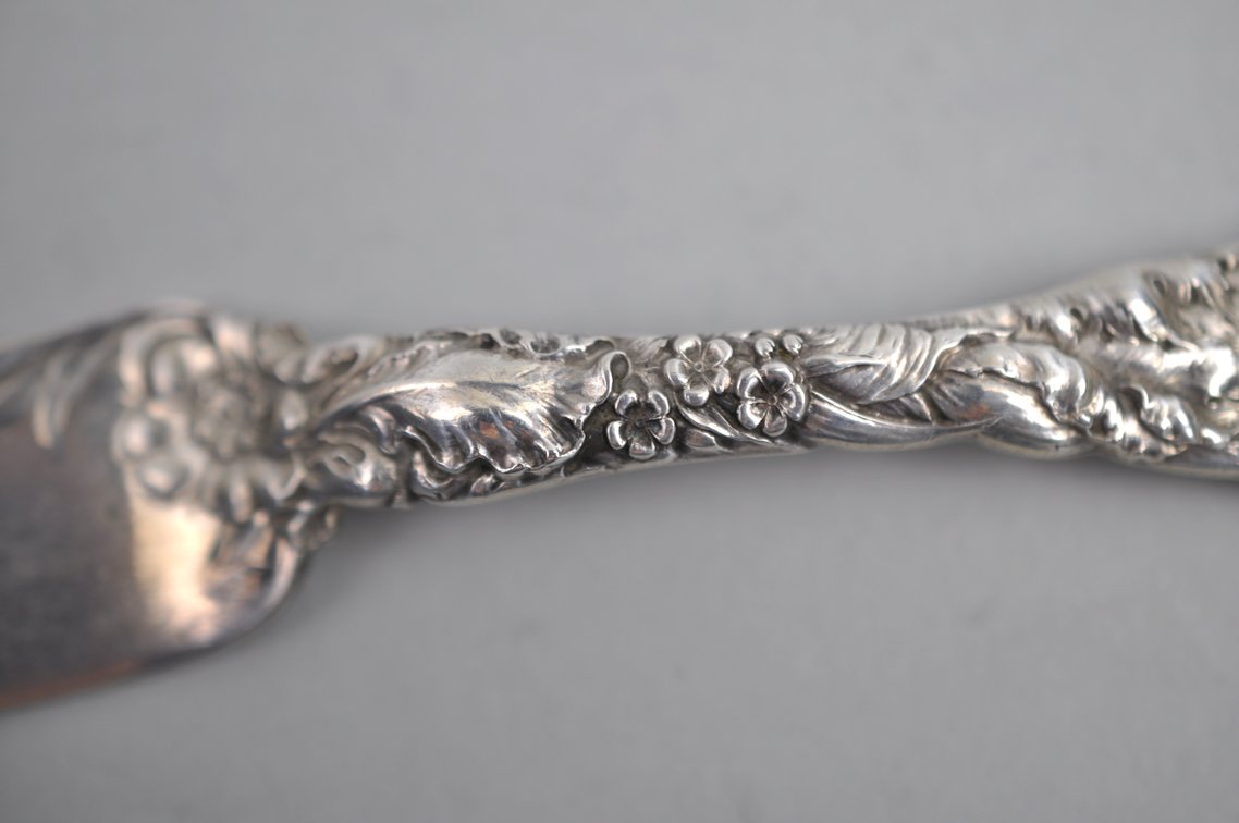 Reed & Barton Les Six Fleurs Sterling Butter Knives