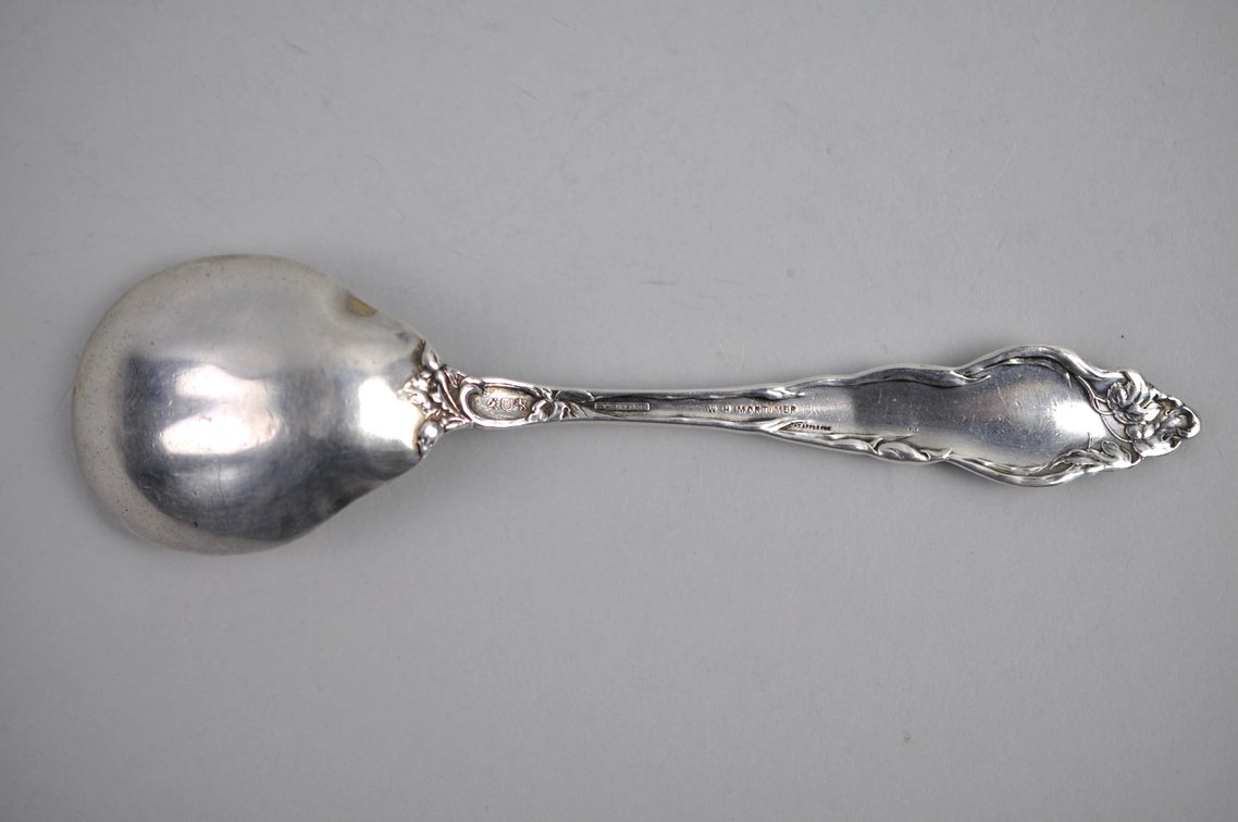 Reed & Barton Les Six Fleurs Sterling Bouillon Spoon