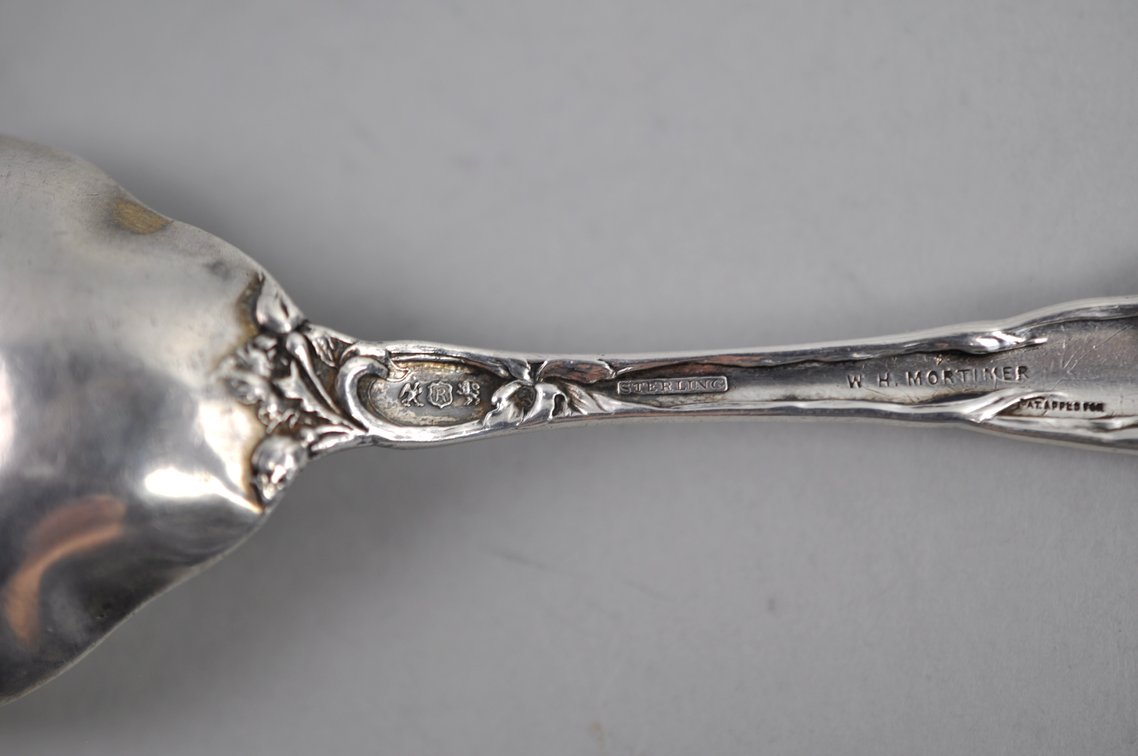 Reed & Barton Les Six Fleurs Sterling Bouillon Spoon