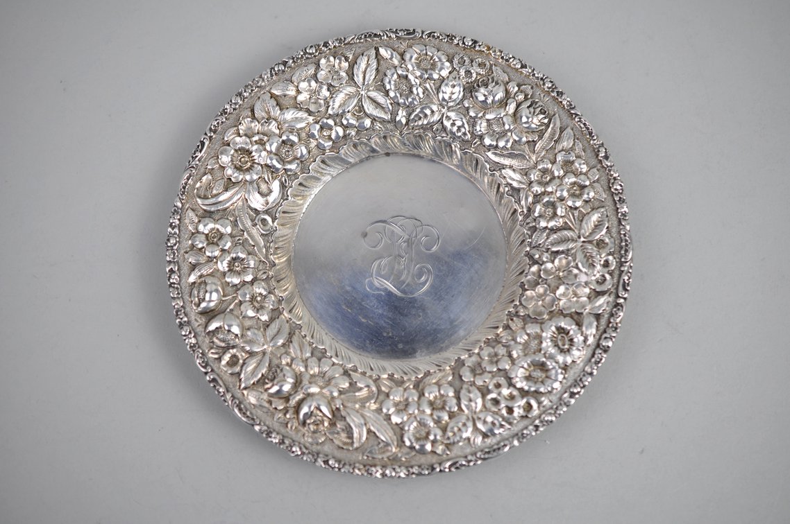 Baltimore Sterling Silver Floral Plate