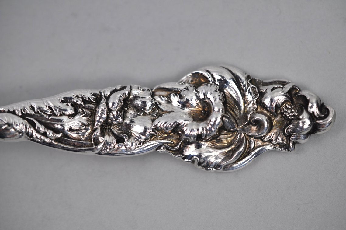 Reed & Barton Les Six Fleurs Pattern Sterling Silver Ice Cream Server