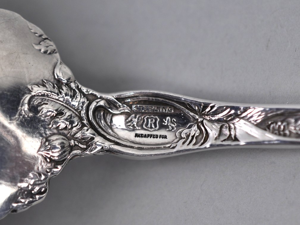 Reed & Barton Les Six Fleurs Pattern Sterling Silver Ice Cream Server