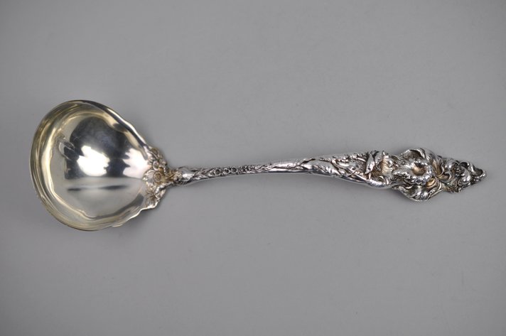 Reed & Barton Les Six Fleurs Pattern Sterling Silver Gravy Ladle