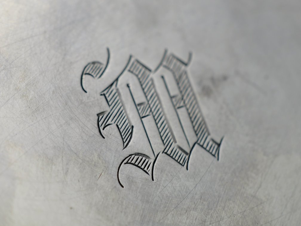 Preisner Sterling Silver Dish Set w/ Monogram