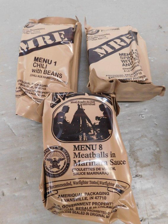Three MRE Meals