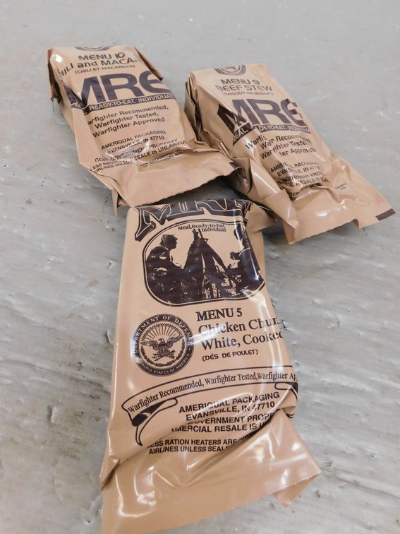 Three MRE Meals