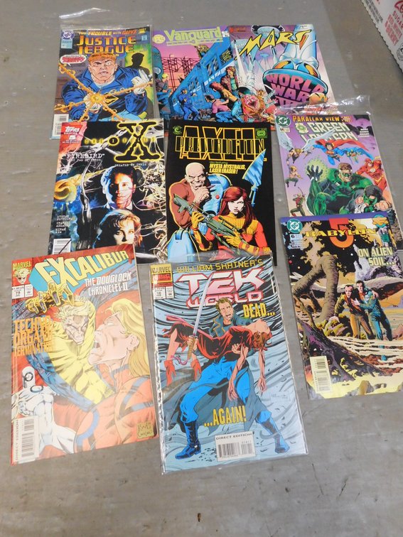 Nine Assorted Comic Books