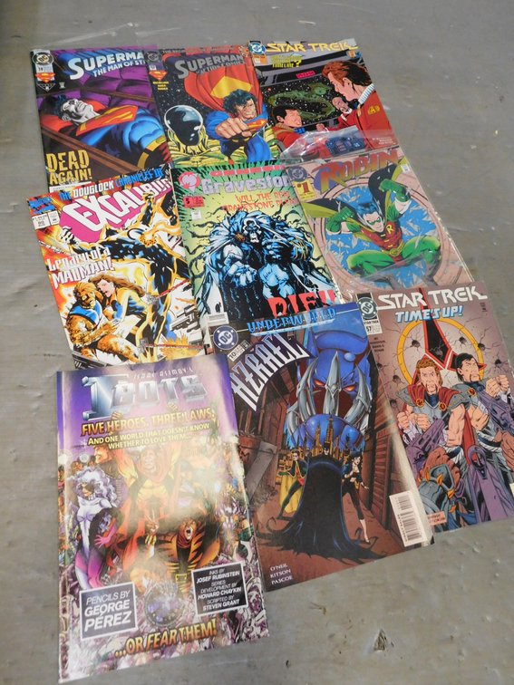 Nine Assorted Comic Books