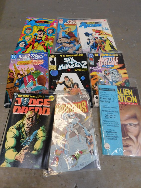 Nine Assorted Comic Books