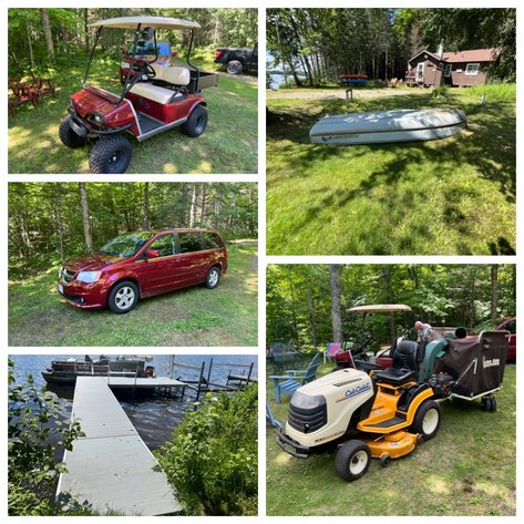 Image for Land O Lakes/Boulder Junction, Wi  *** Dodge Grand Caravan, Pontoon Boat, Like New Floe Dock, Golf Cart, Antiques, Tools, Home Contents & more!