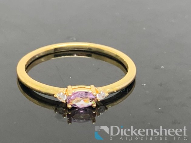 Image for Gold Tone Ring With Gemstones