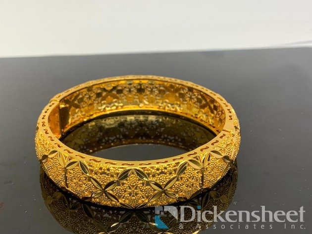 Image for Gold Tone Wide Women's Bangle Bracelet