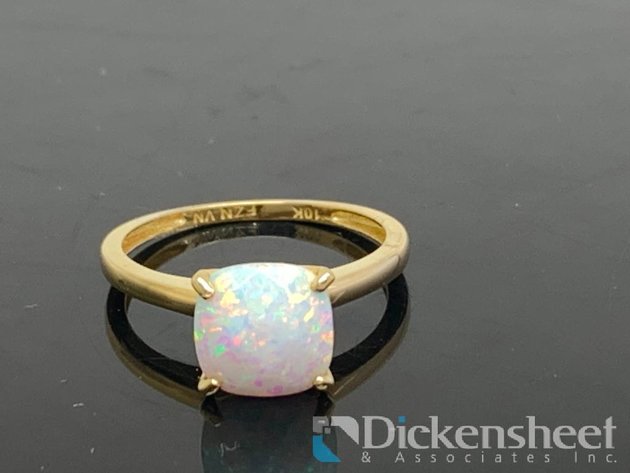 Image for 10KT Yellow Gold White Opal Ring