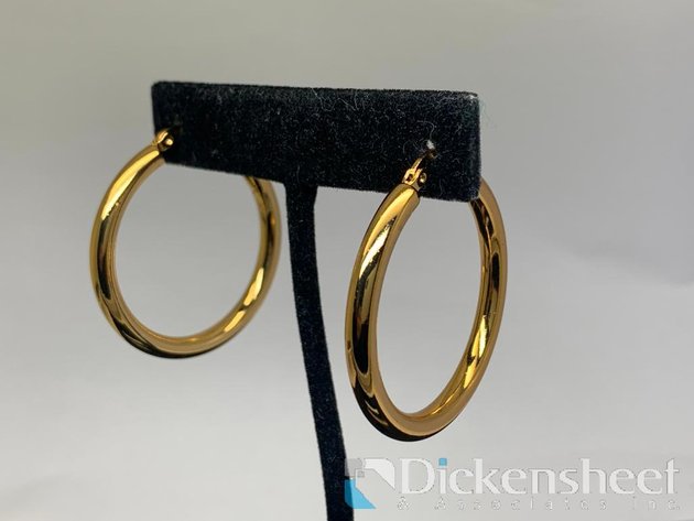 Image for Gold Tone Hoop Earrings