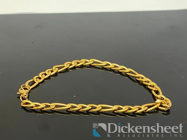 Image for Gold Tone Figaro Style Bracelet