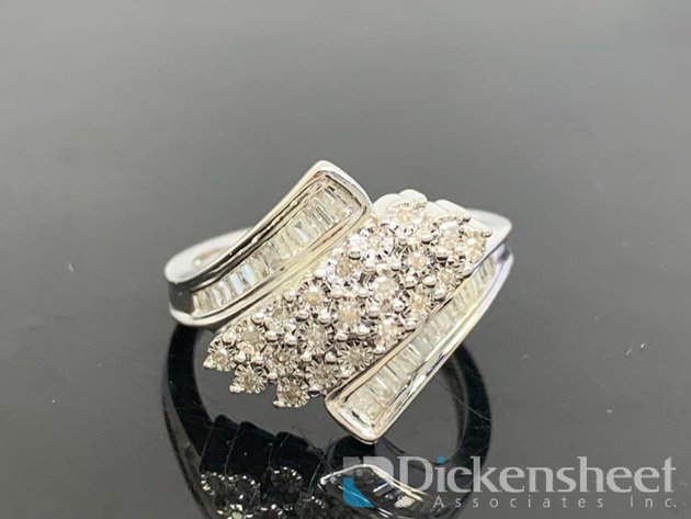 Image for Sterling Silver Cocktail Ring With Diamonds