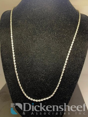 Image for Silver Tone Rope Style Necklace