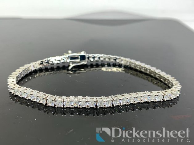 Image for Silver Tone Tennis Bracelet With Clear Stones